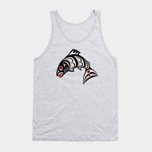 Northwest Pacific coast Haida art Salmon Tank Top